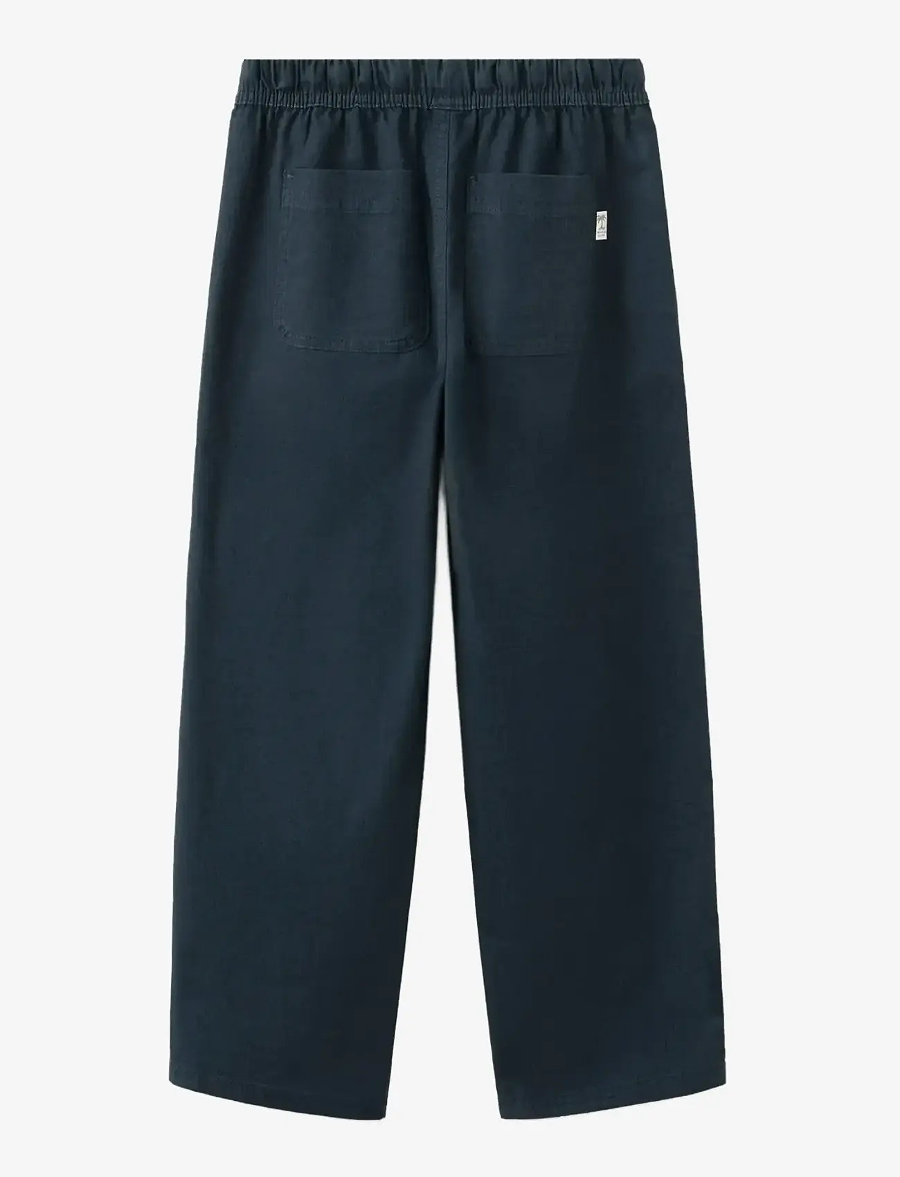 Mango - Cotton linen-blend trousers - bukser - navy - 1
