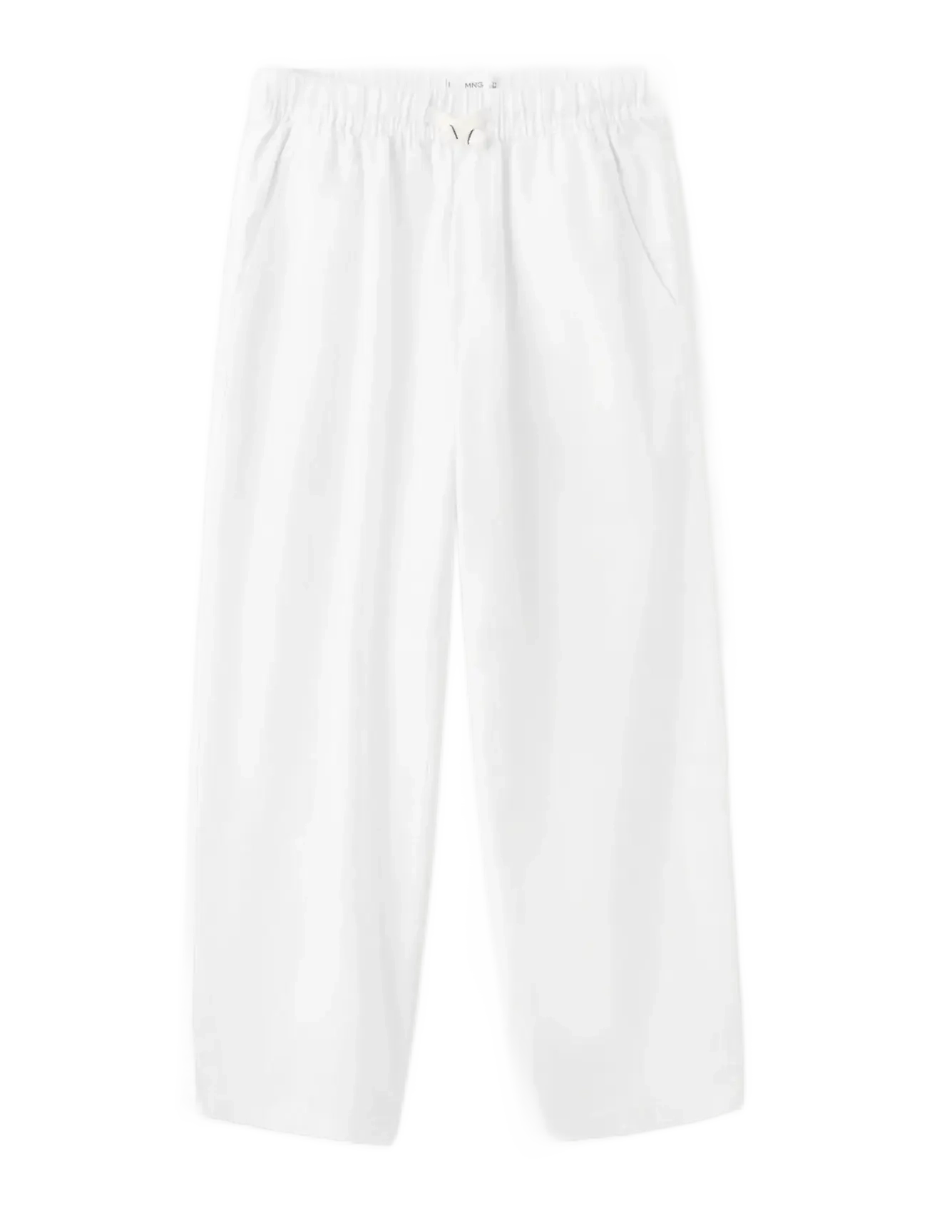 Mango Cotton linen-blend trousers - Shop efter alder - WHITE / white