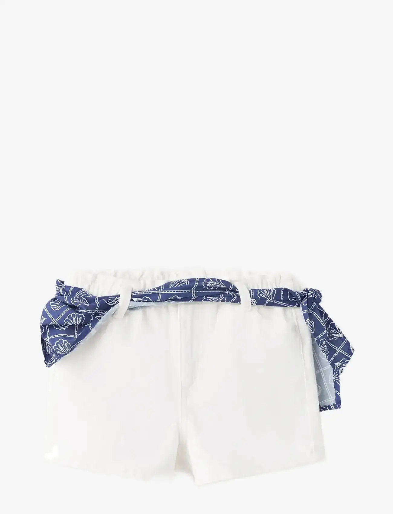 Mango - Scarf detail multi-position shorts - denimshorts - white - 0