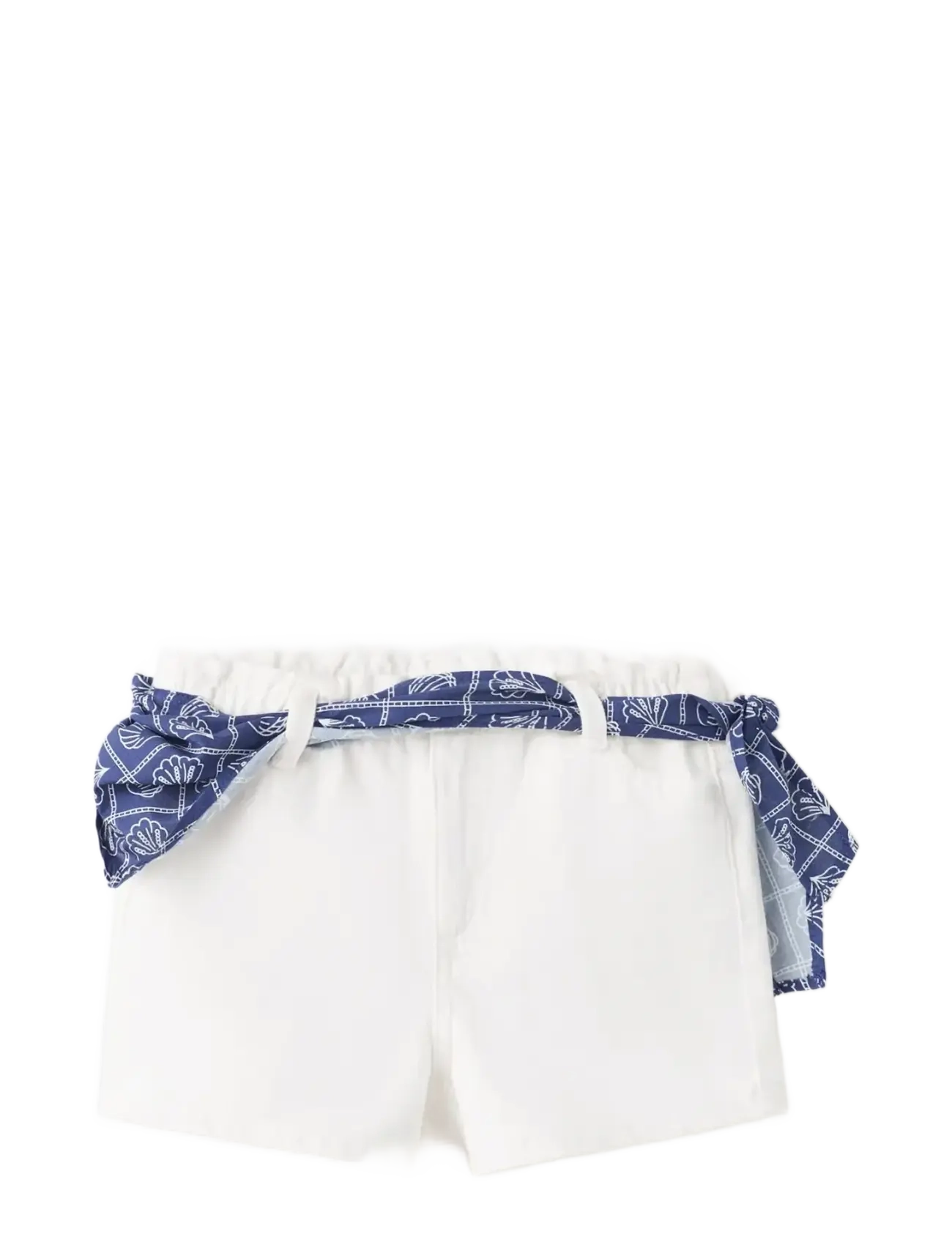 Mango Scarf detail multi-position shorts - Jeansshorts - WHITE / white