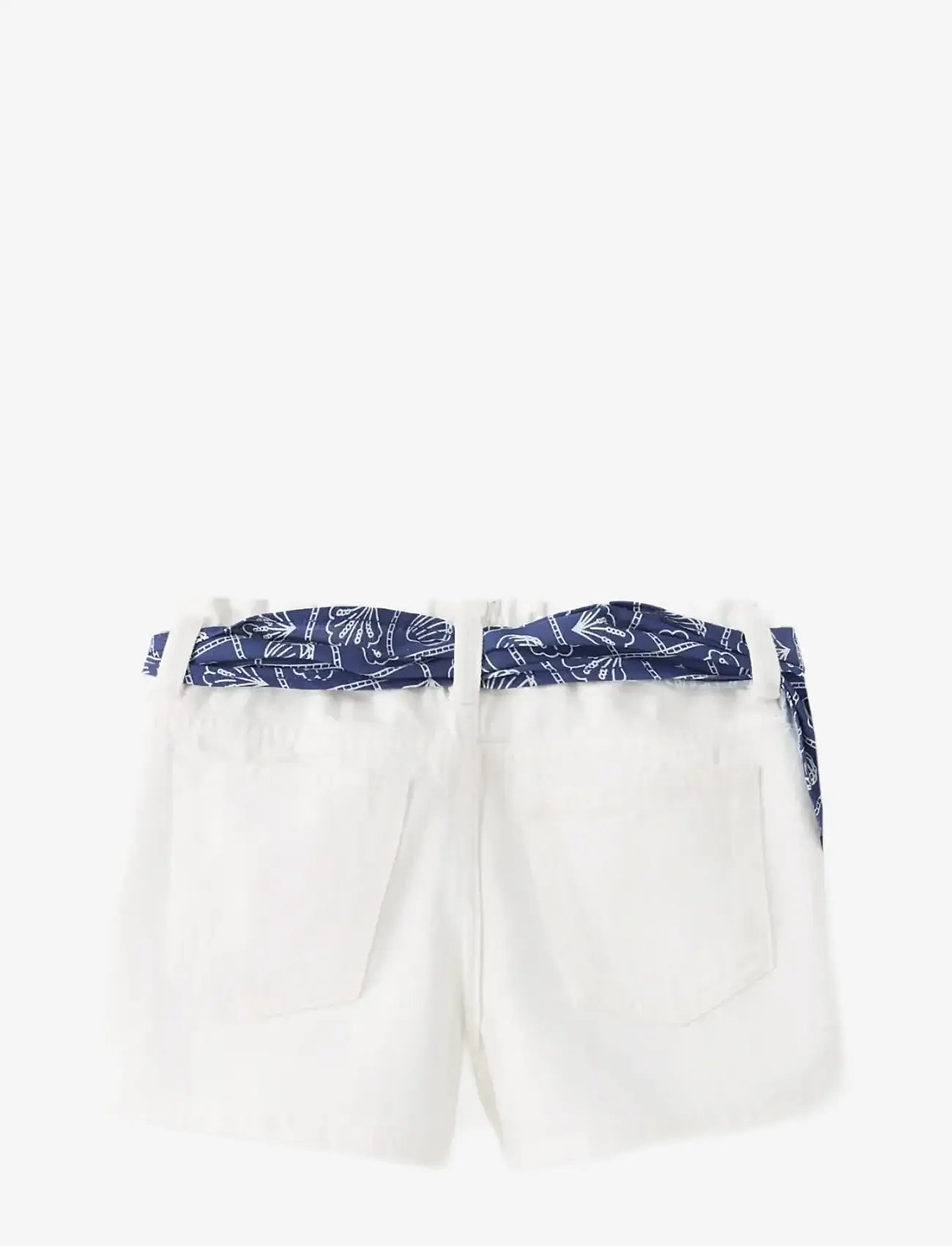 Mango - Scarf detail multi-position shorts - denimshorts - white - 1