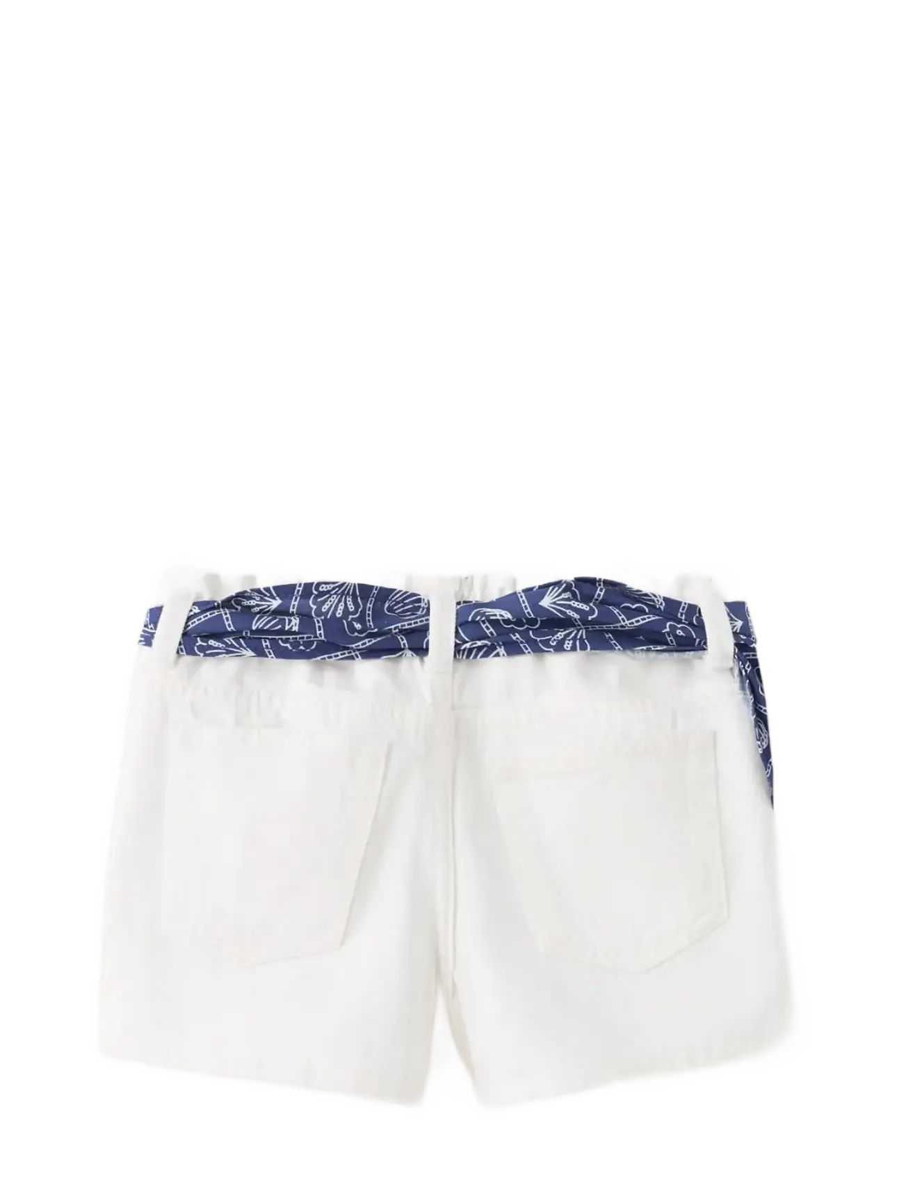 Mango - Scarf detail multi-position shorts - jeansshorts - white - 1