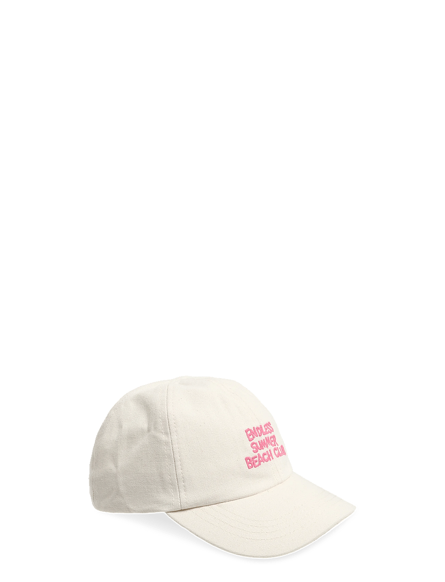 Mango - Embroidered cotton cap - kasketter & caps - light beige - 0
