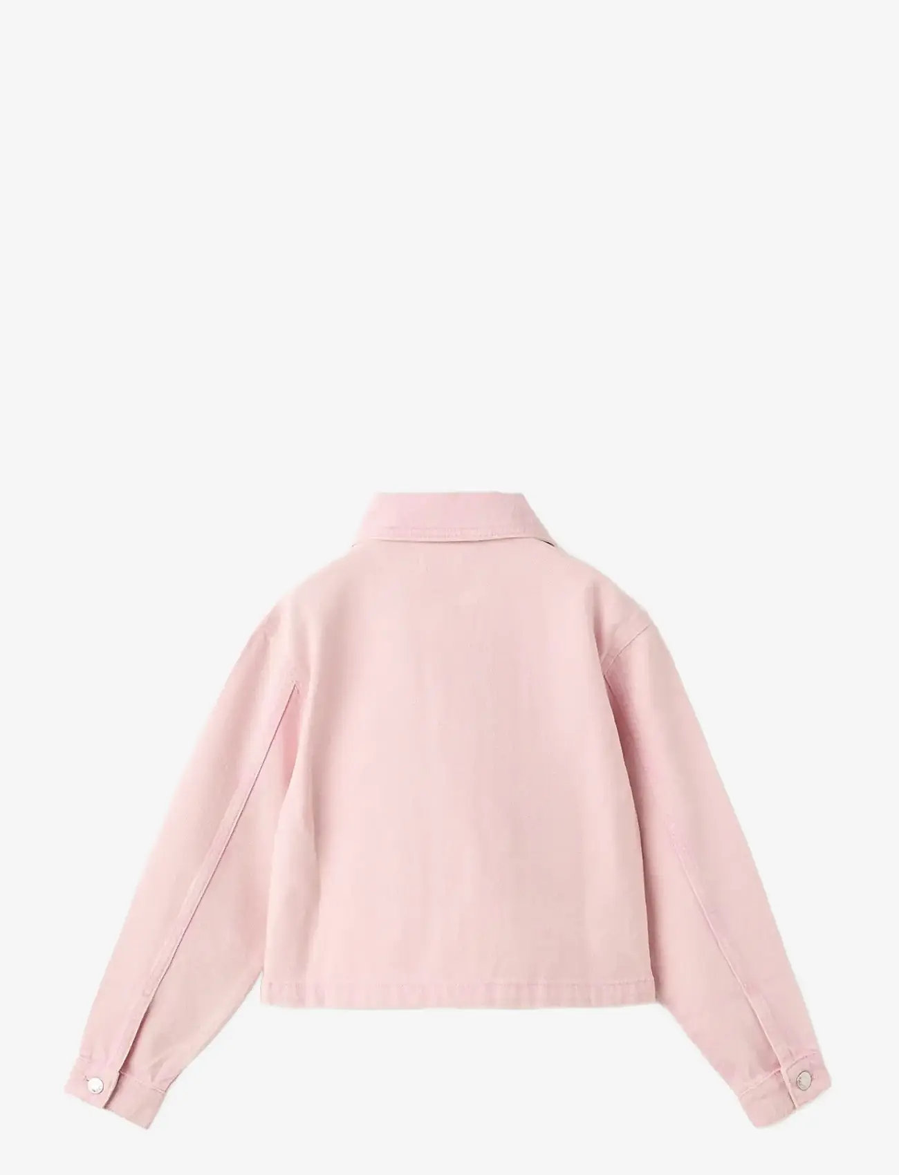 Mango - Denim jacket with embroidered details - jeansjackor - pink - 1