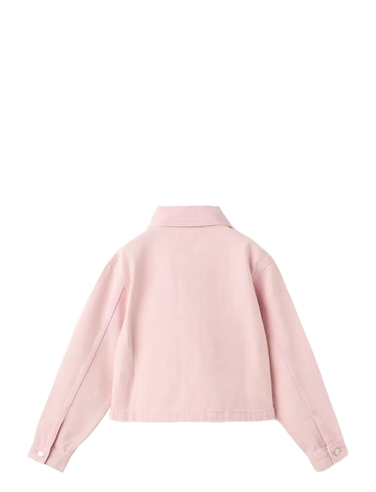 Mango - Denim jacket with embroidered details - denimjakker - pink - 1