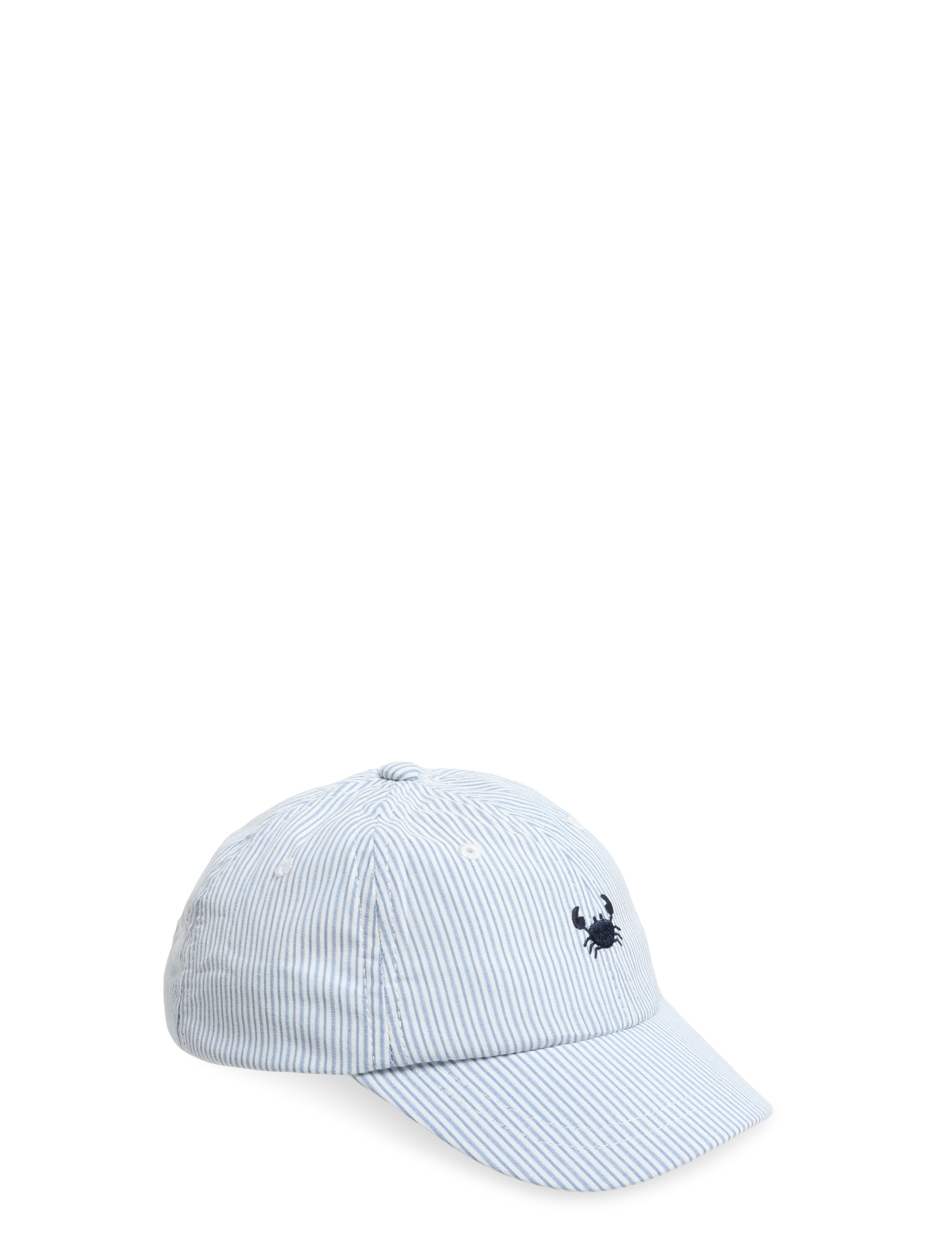 Mango Striped cap with embroidery detail - Accessories - LT-PASTEL BLUE / blue