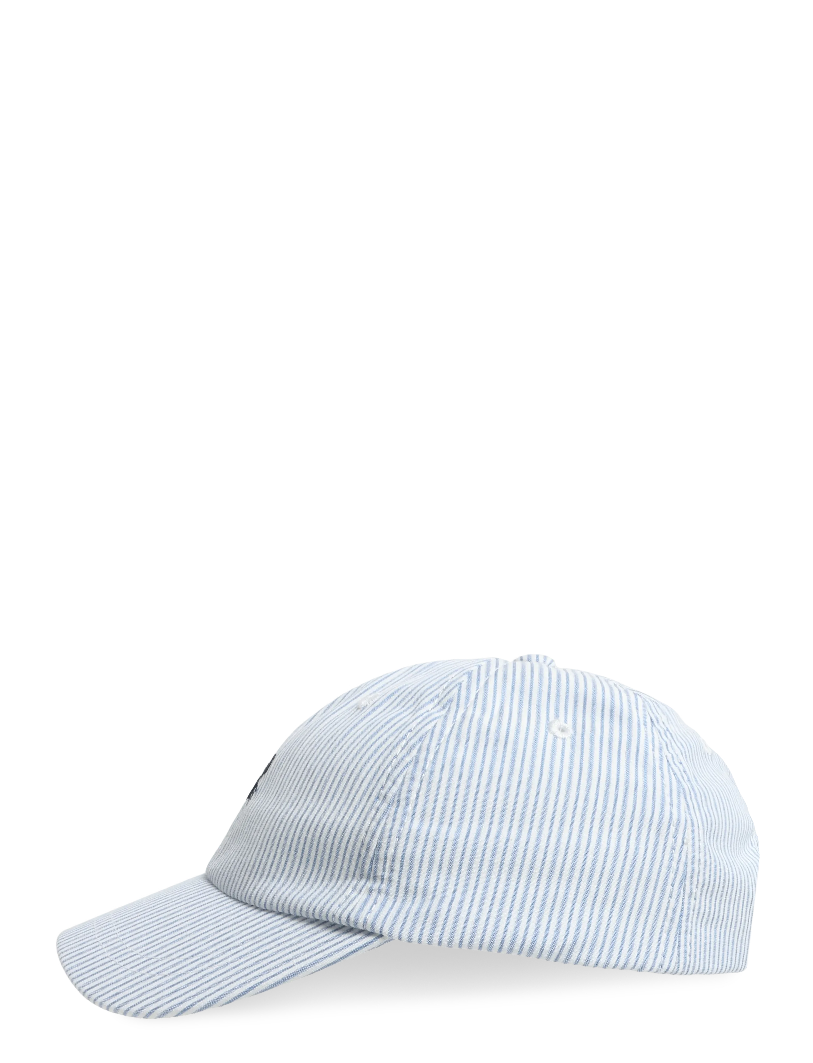 Mango - Striped cap with embroidery detail - lt-pastel blue - 2