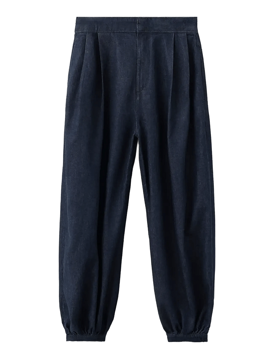 Mango - Baggy mid-rise jeans - barrel jeans - open blue - 1