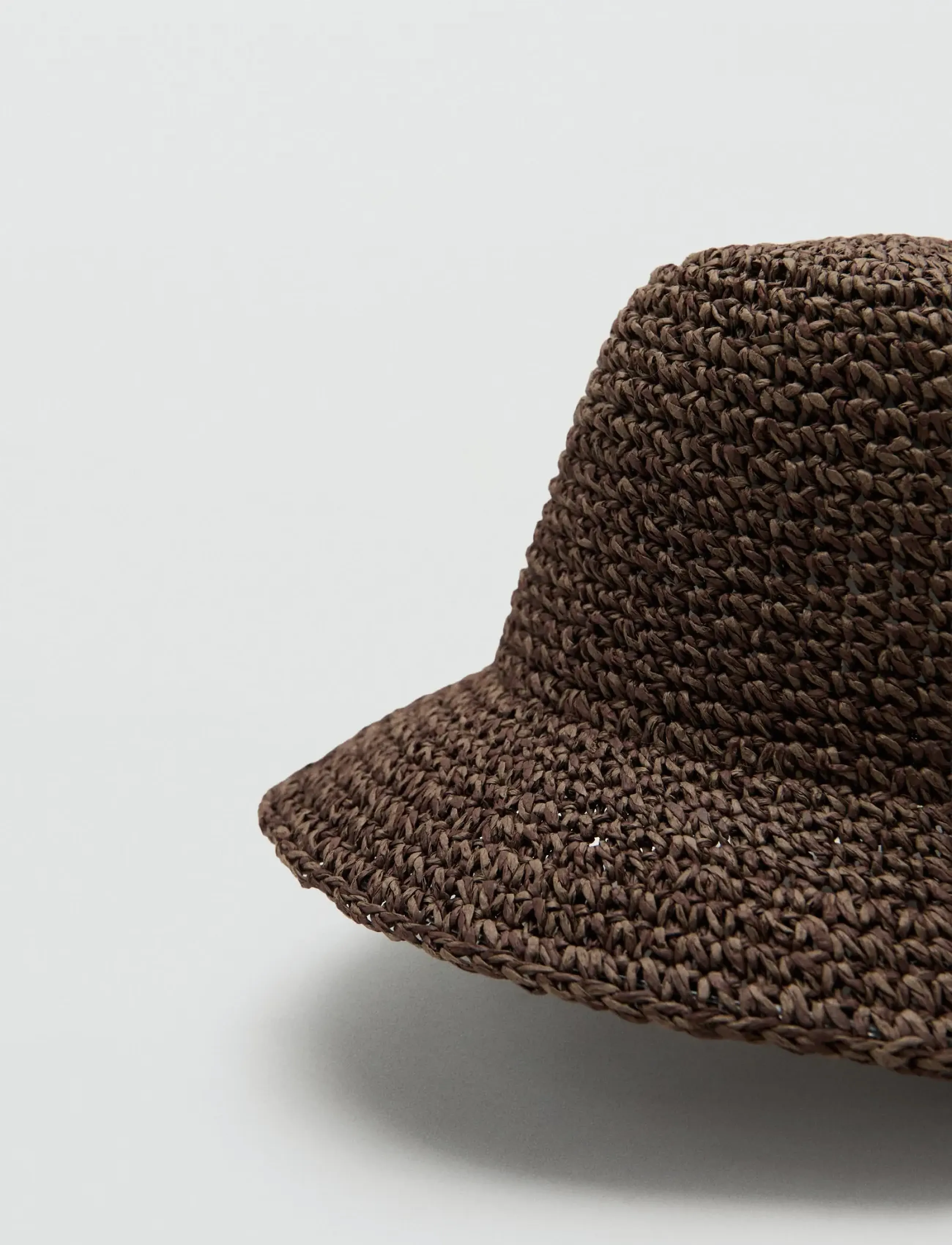 Mango - Natural fibre bucket hat - bøllehatte - dark brown - 1
