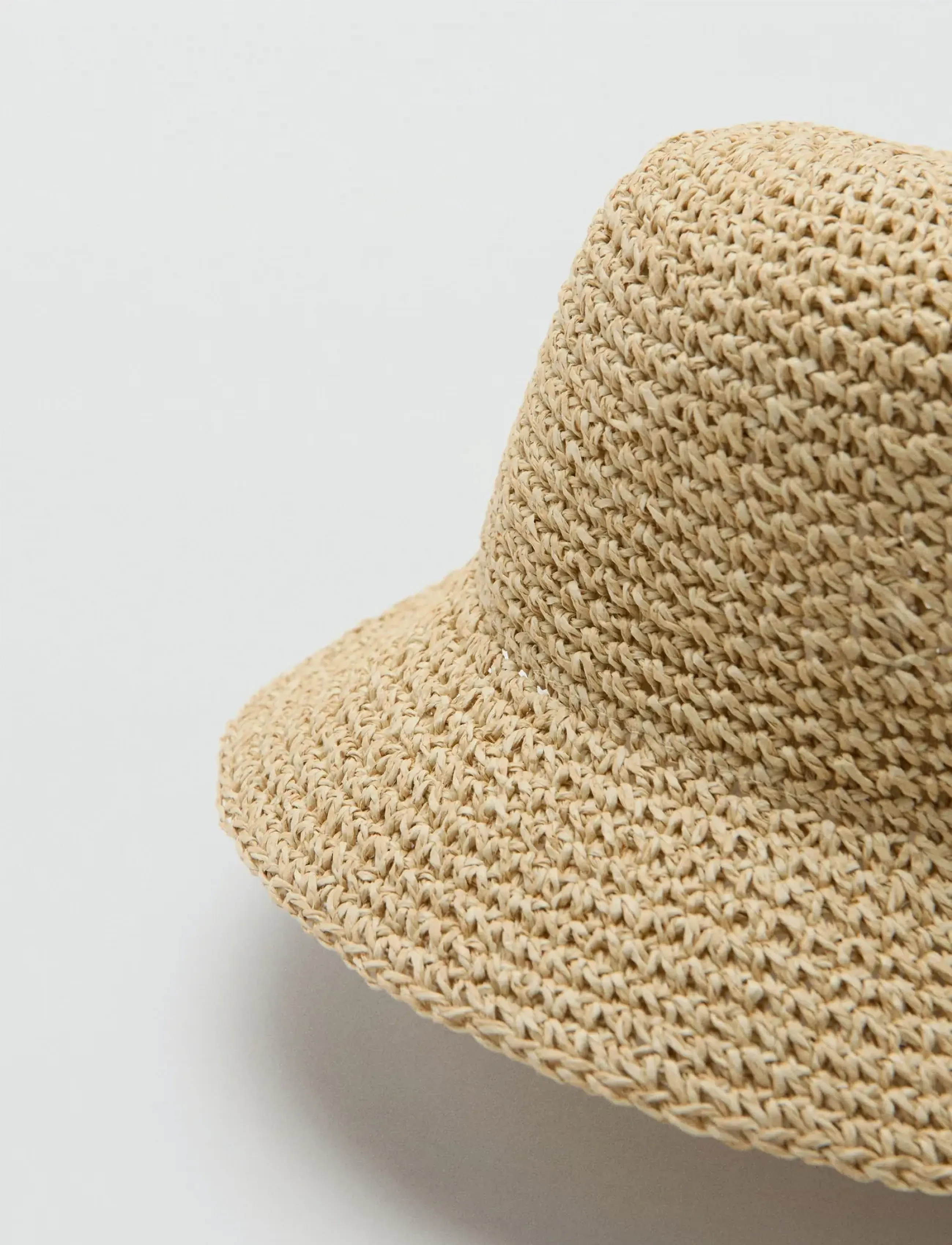 Mango - Natural fibre bucket hat - light beige - 1