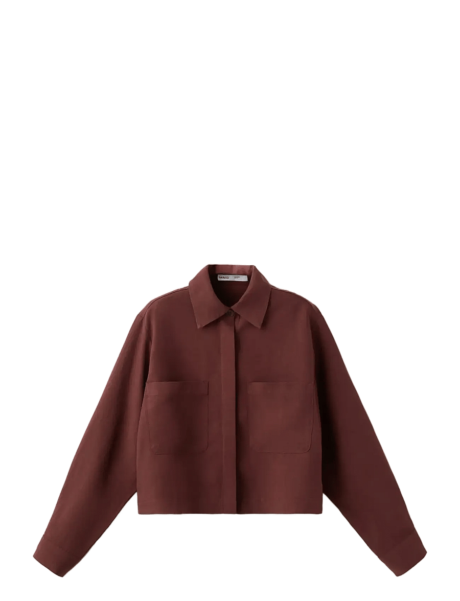 Mango - Pocket lyocell overshirt - skjortejakker - medium orange - 1
