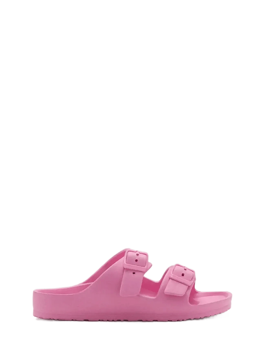 Mango - Rubberised buckle sandals - sandaler - pink - 0