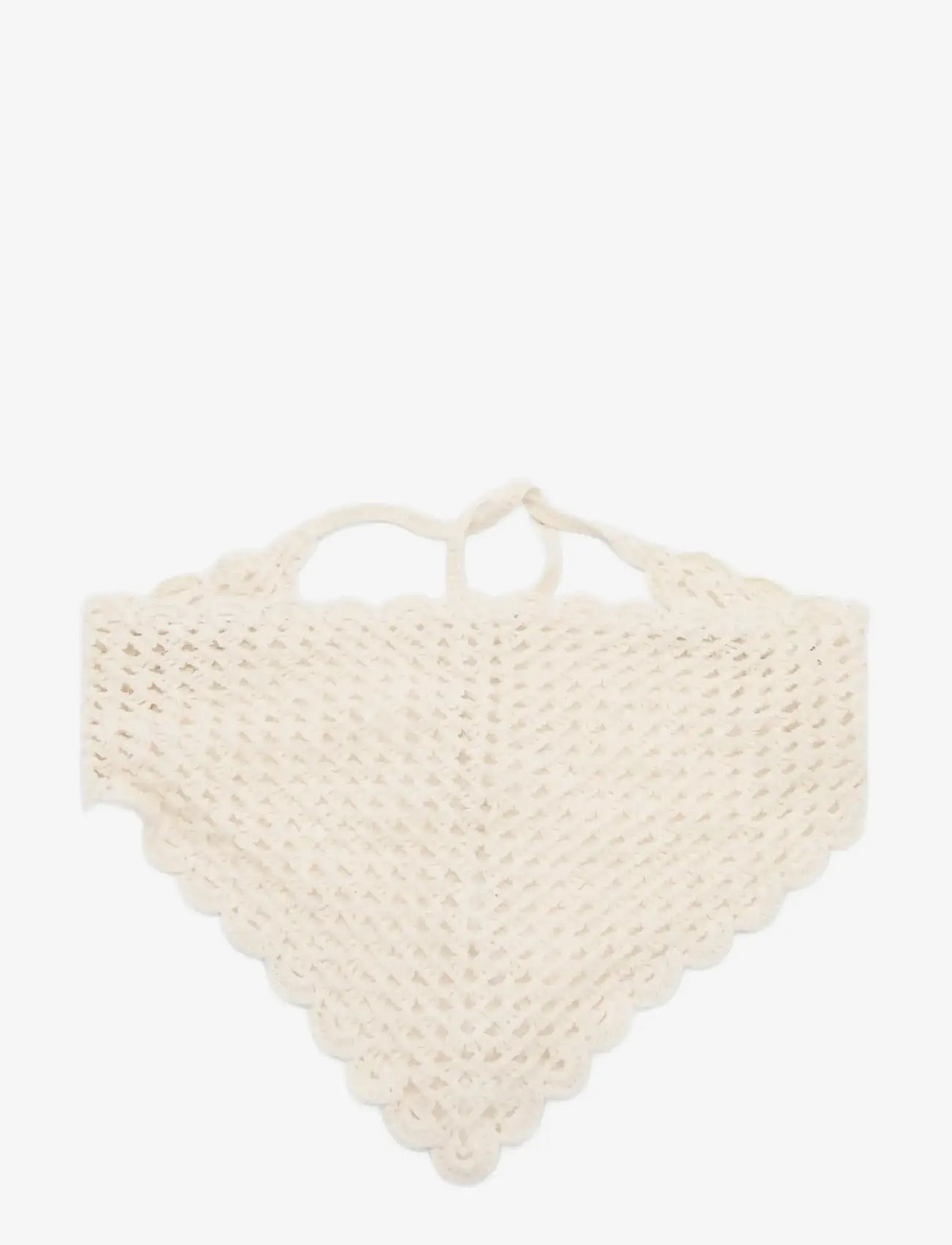 Mango - Crochet knit handkerchief - pandebånd - light beige - 0