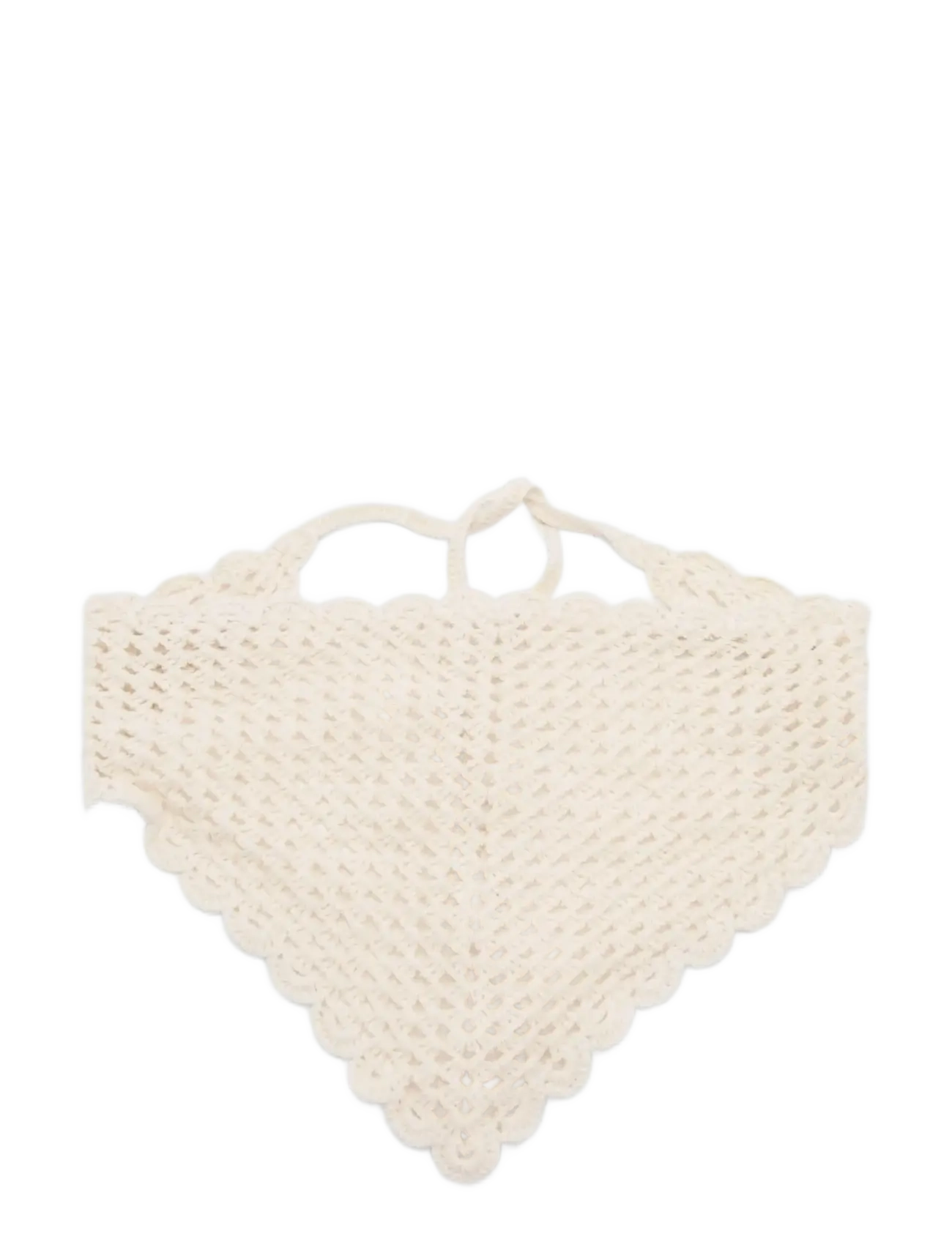 Mango Crochet knit handkerchief - Accessories - LIGHT BEIGE / beige
