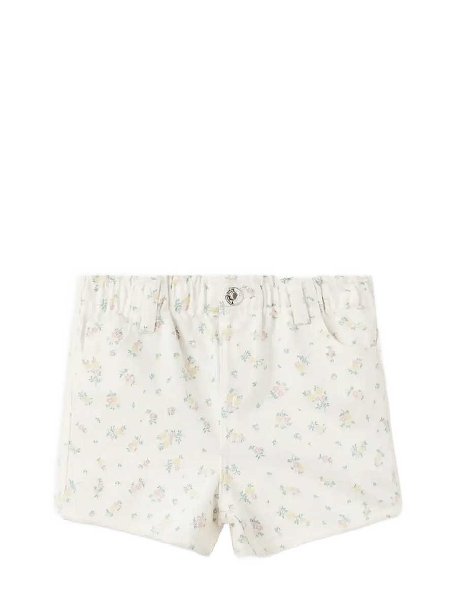 Mango - Elastic waist floral shorts - denimshorts - natural white - 0