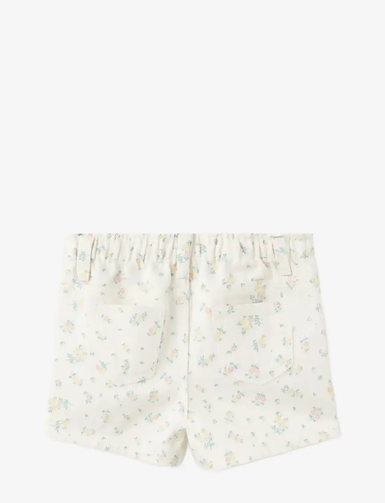 Mango - Elastic waist floral shorts - denim shorts - natural white - 1