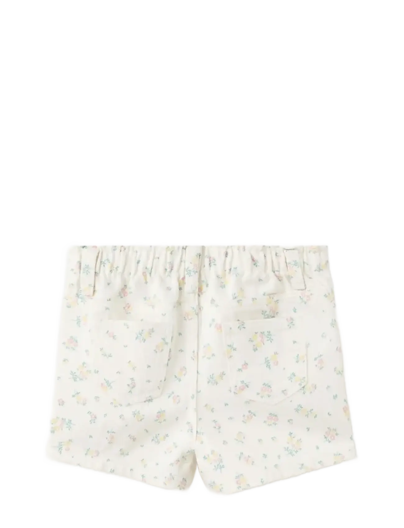 Mango - Elastic waist floral shorts - jeansshorts - natural white - 1