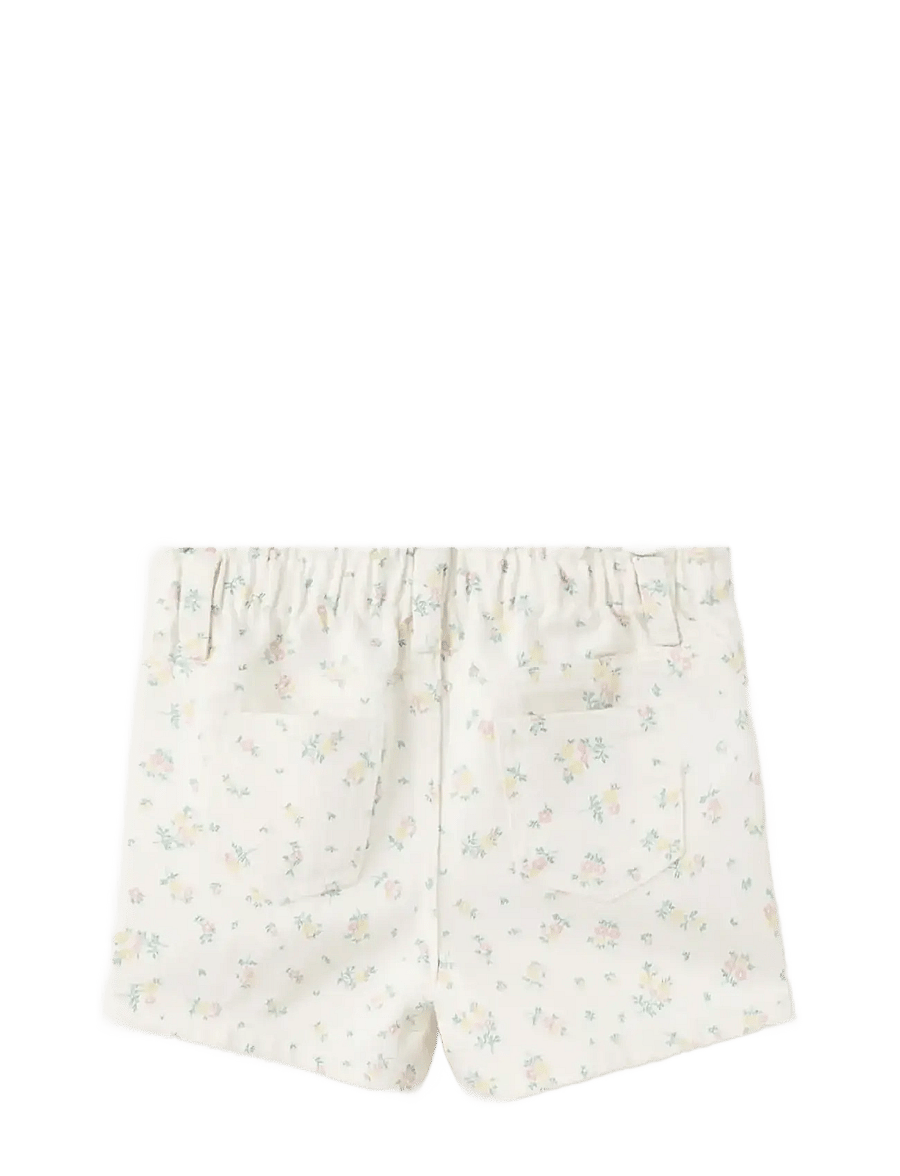 Mango - Elastic waist floral shorts - denimshorts - natural white - 1