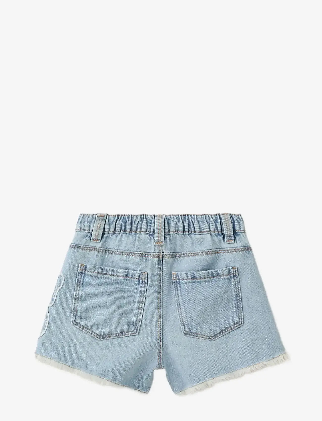 Mango - Embroidered butterfly denim shorts - denimshorts - open blue - 1