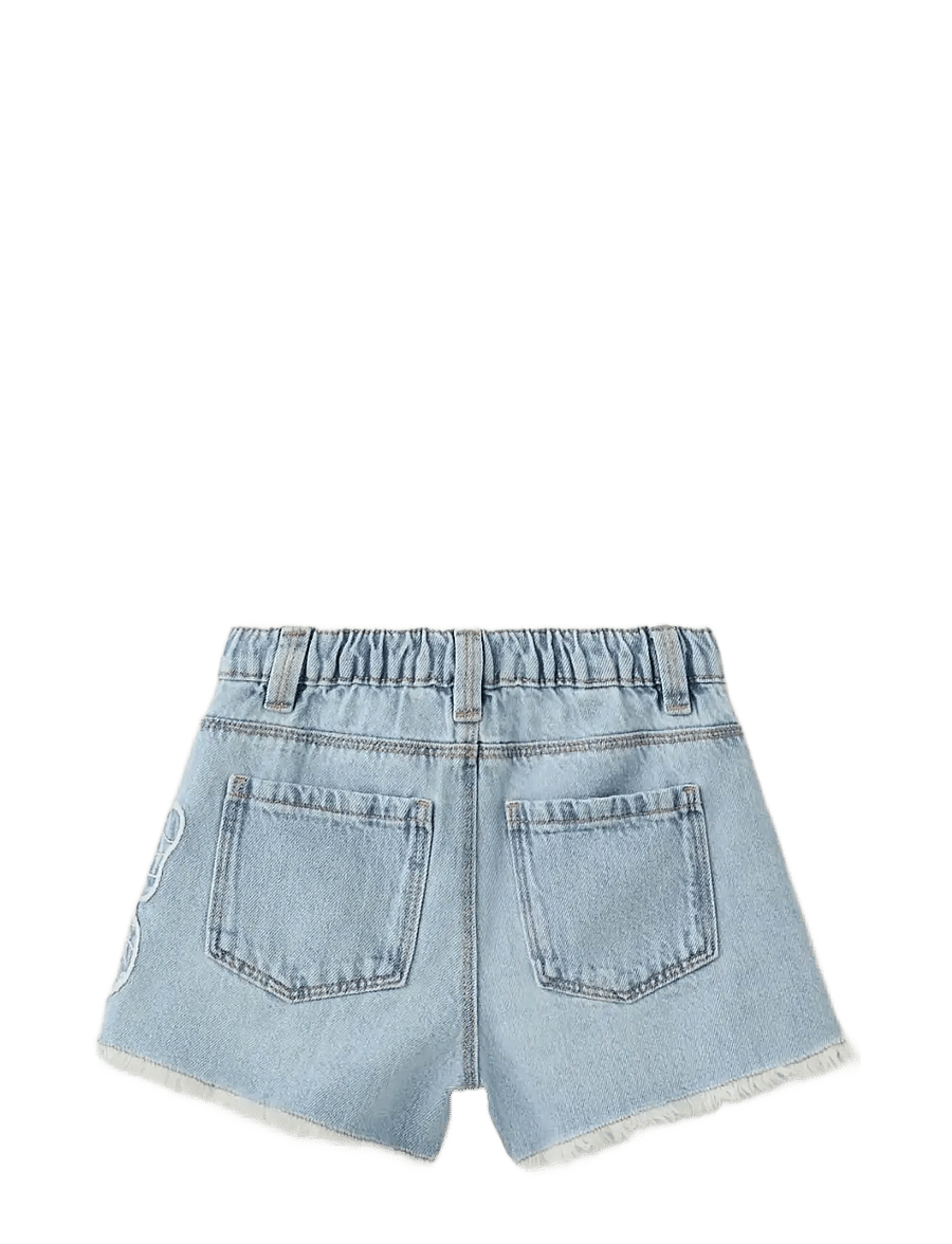 Mango - Embroidered butterfly denim shorts - denimshorts - open blue - 1