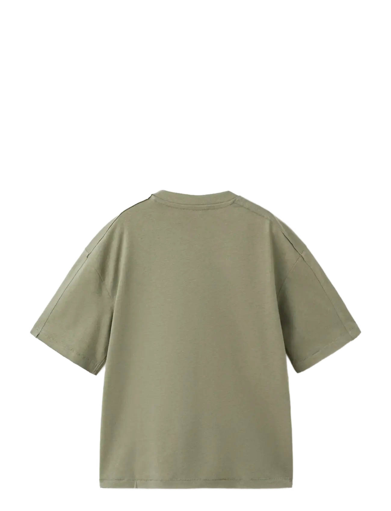 Mango - Oversized cotton-linen T-shirt - kortärmade skjortor - dark green - 2