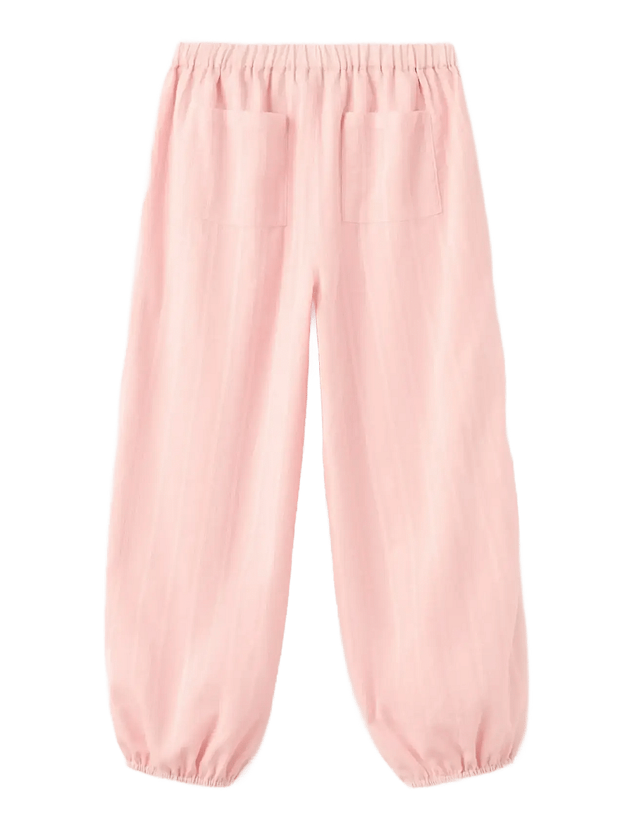 Mango - Baggy trousers with openwork details - byxor - pink - 1