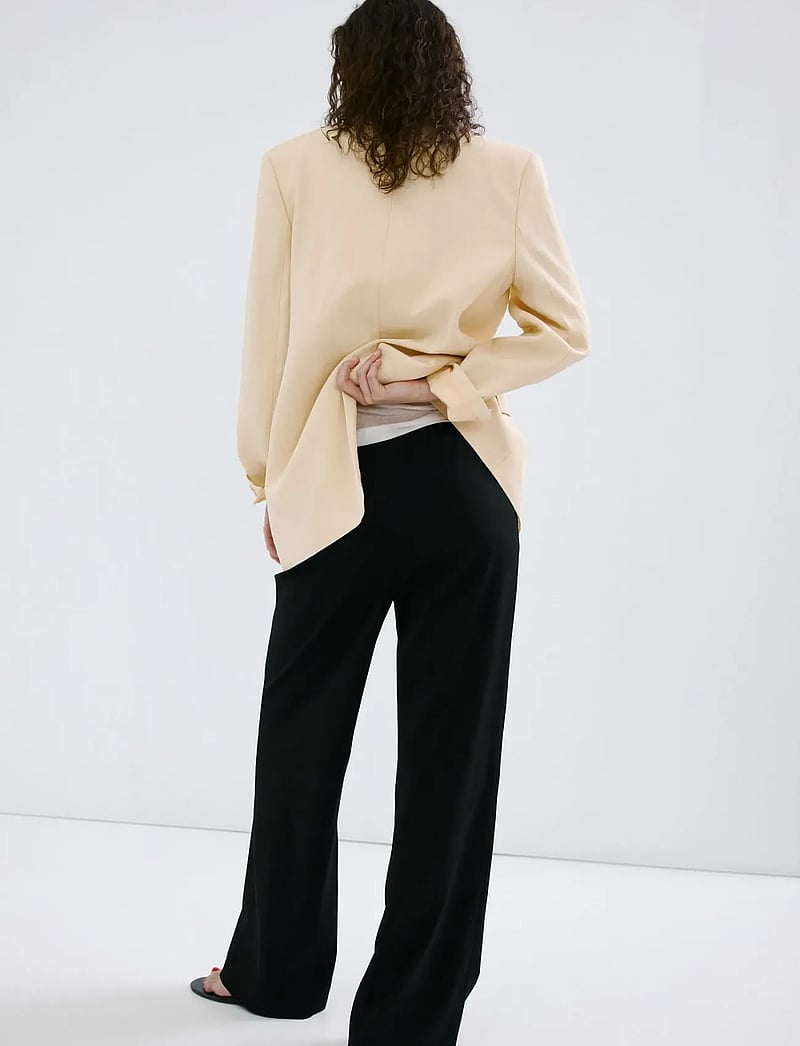 Mango - Bow straight trousers - bukser med lige ben - black - 2