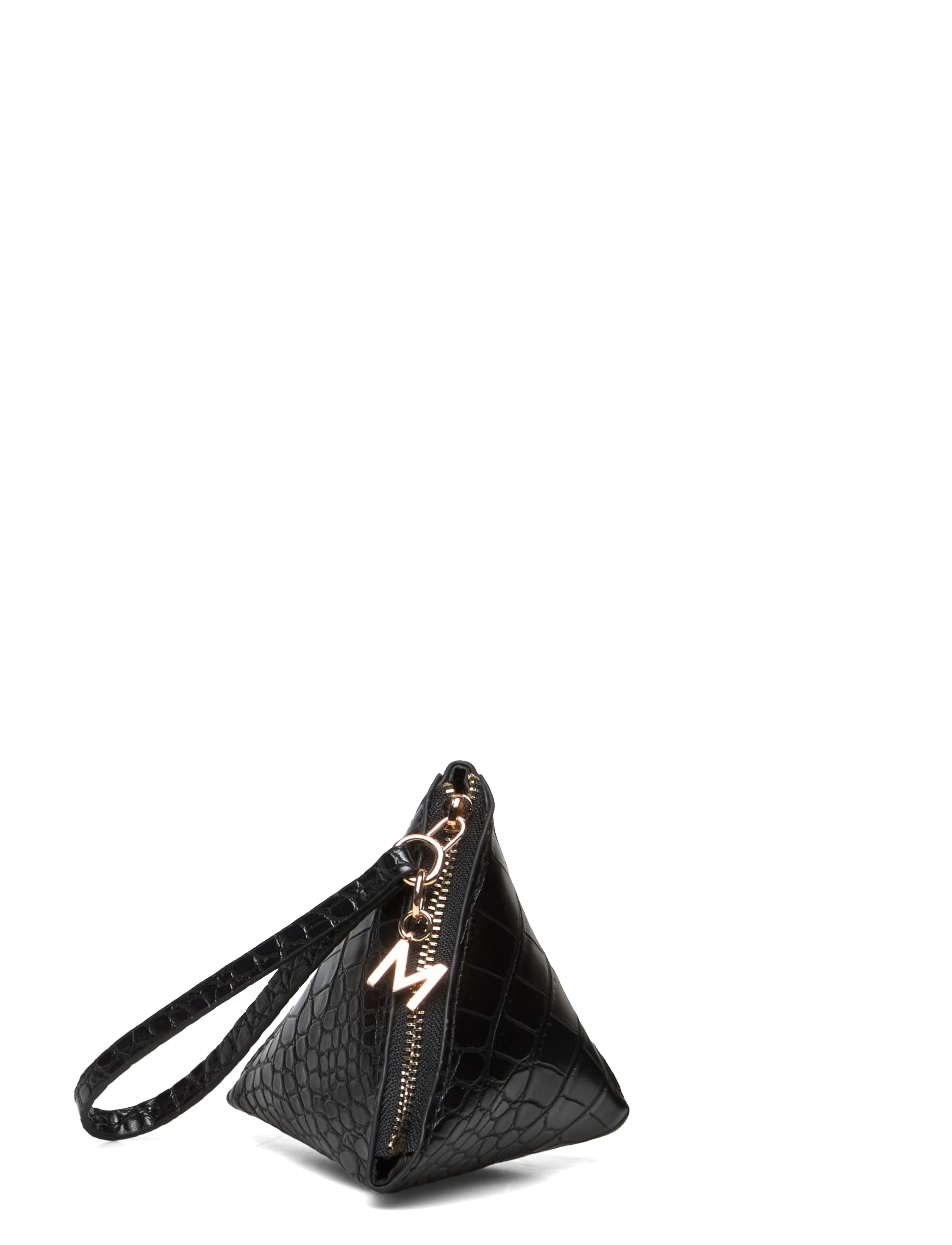 Triangle coconut purse - BLACK