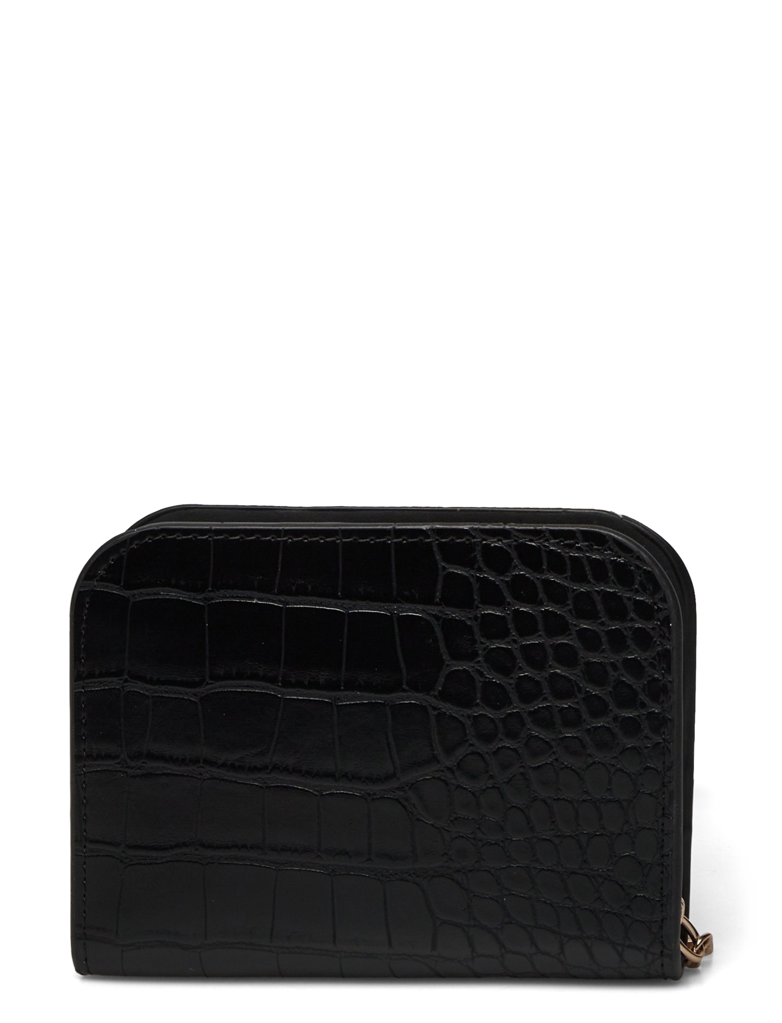 Mango - Croc-effect wallet - black - 2