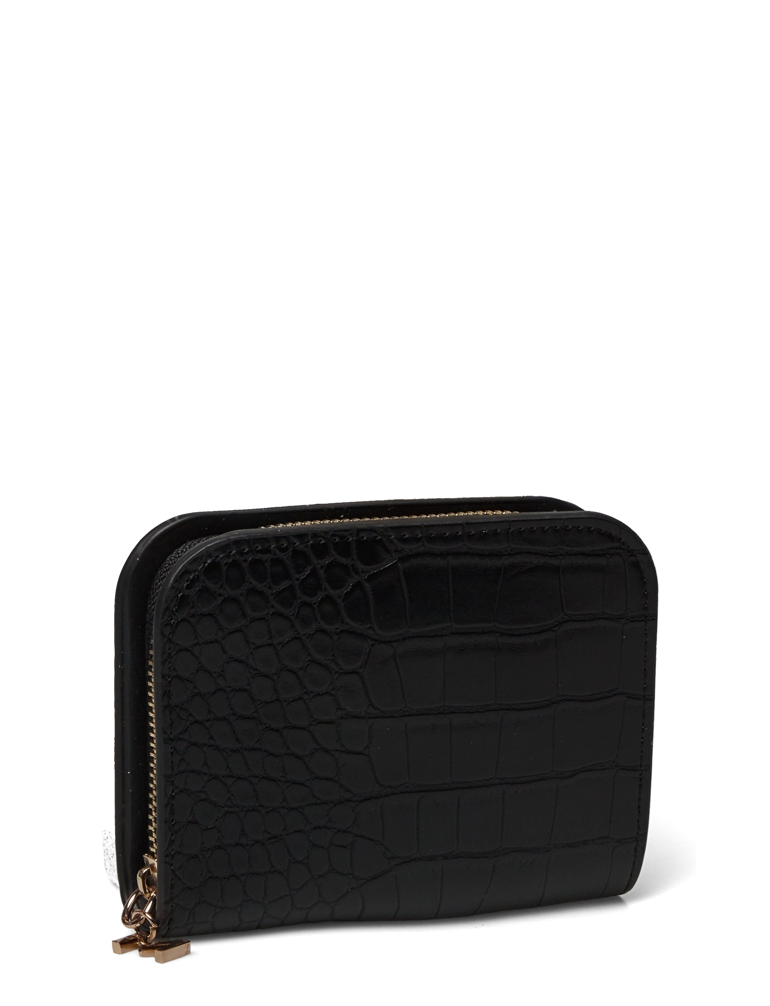 Mango - Croc-effect wallet - black - 4