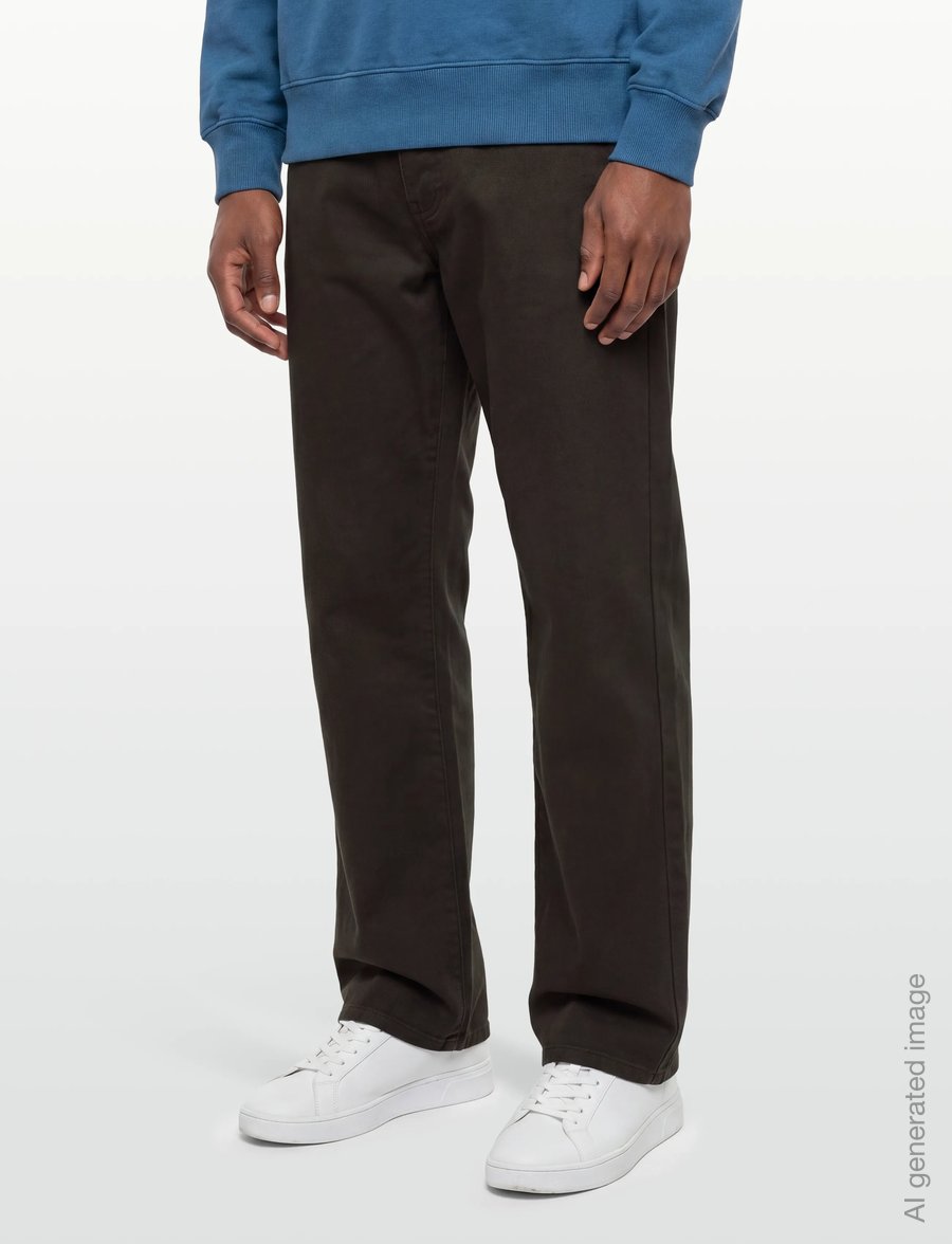 Mango - Regular fit cotton jeans - regular jeans - dark brown - 3