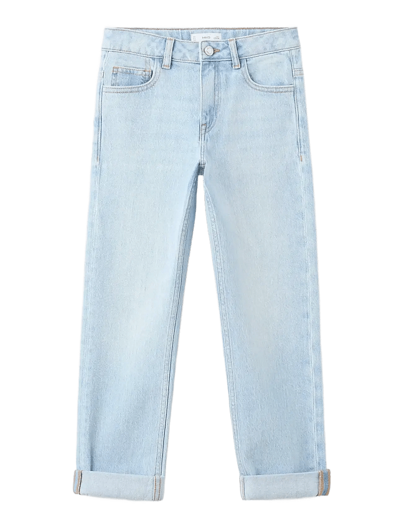 Mango - Turned-up straight jeans - regular jeans - open blue - 1