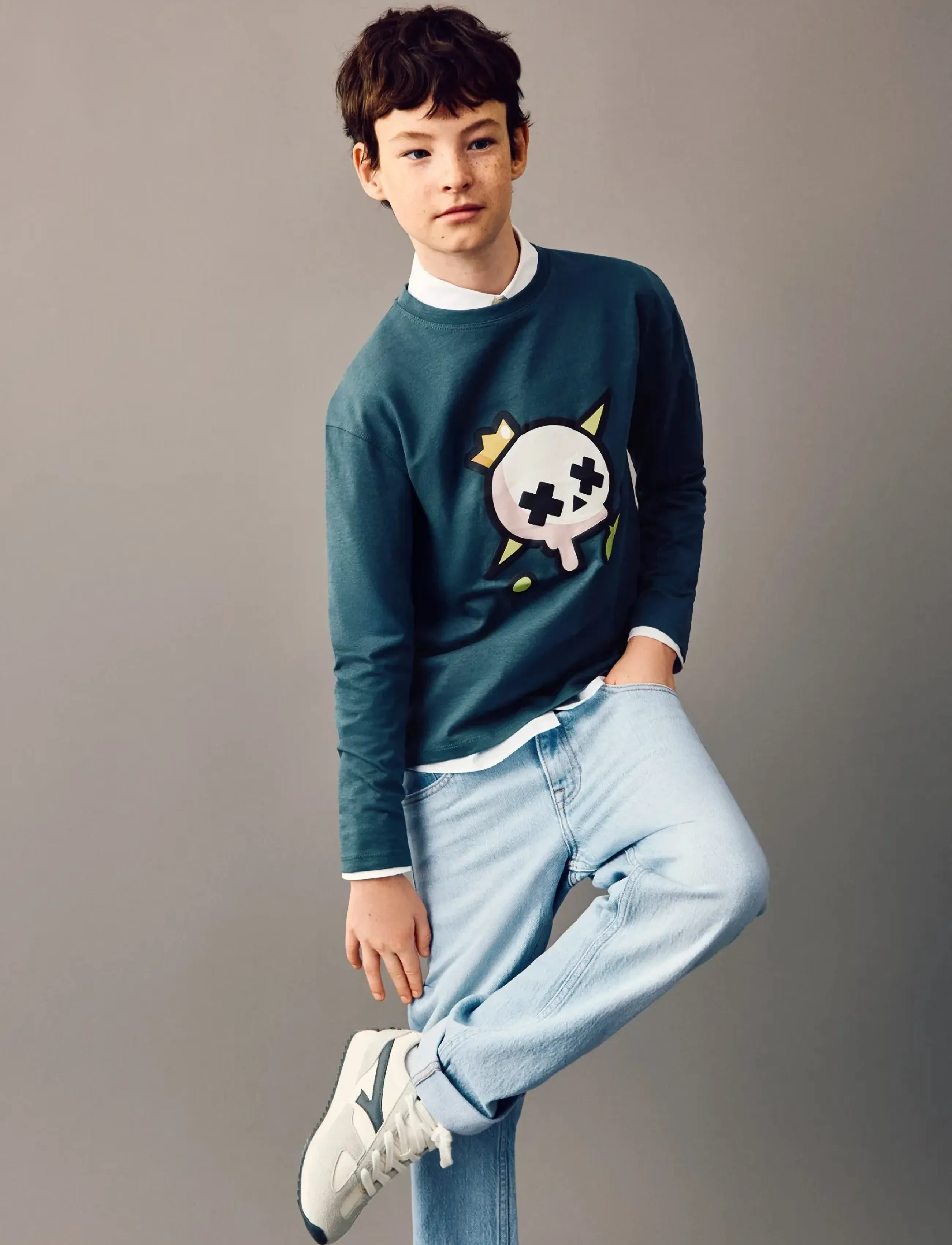 Mango Turned-up straight jeans - Jeans - OPEN BLUE / blue