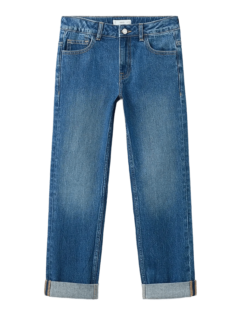 Mango - Turned-up straight jeans - regular jeans - open blue - 0