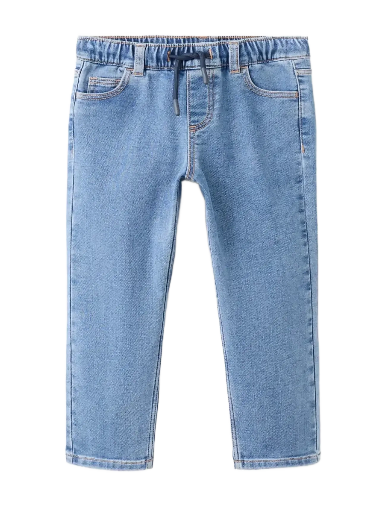Mango Slim Fit Jeans With Cord Drawstring, 110, Jeans, Blau - Skinny Kinder