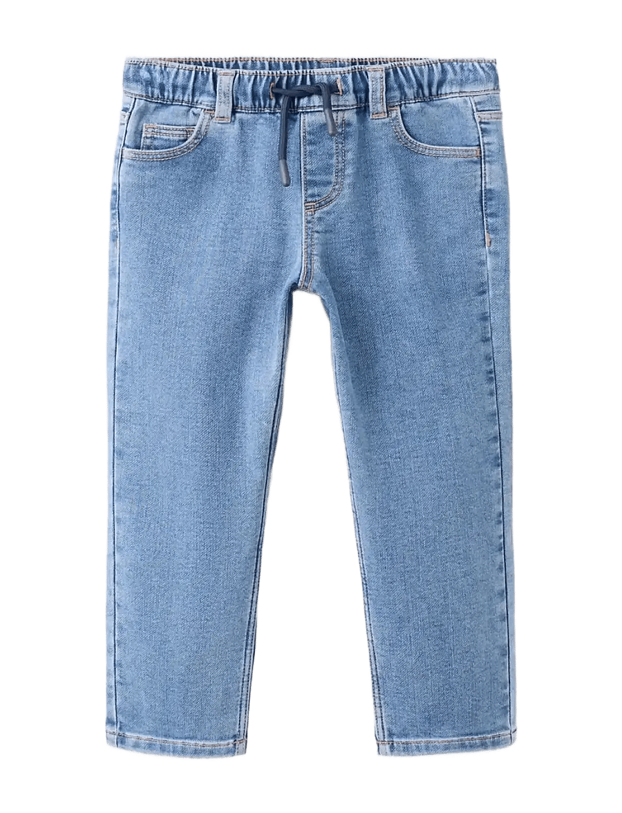 Mango - Slim fit jeans with cord drawstring - skinny jeans - open blue - 0