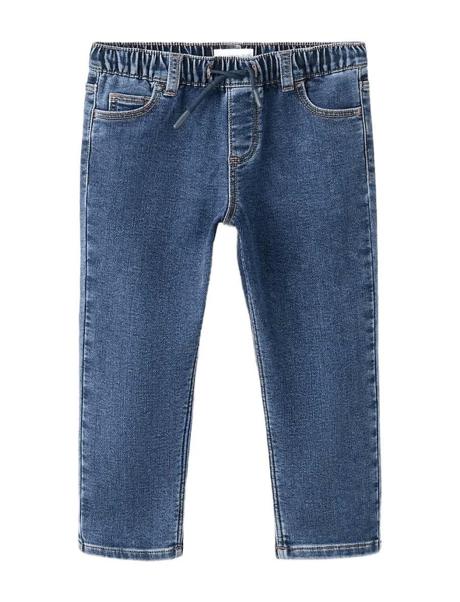 Mango - Slim fit jeans with cord drawstring - skinny jeans - open blue - 0
