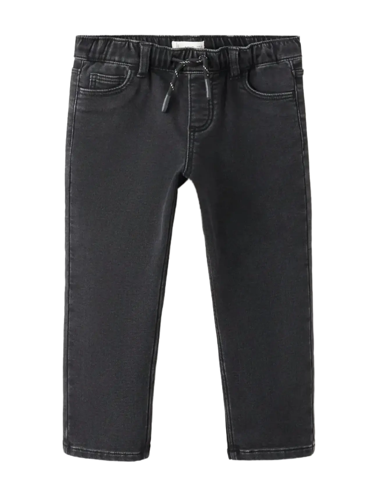 Mango Slim Fit Jeans With Cord Drawstring, 110, Jeans, Grau - Skinny Kinder