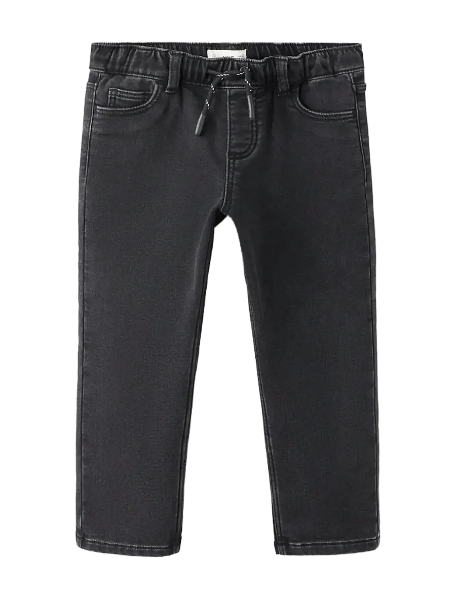 Mango - Slim fit jeans with cord drawstring - skinny jeans - open grey - 0