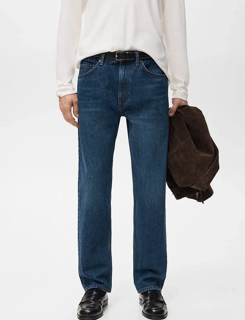 Mango - Moby straight-fit dark-wash jeans - regular jeans - open blue - 0