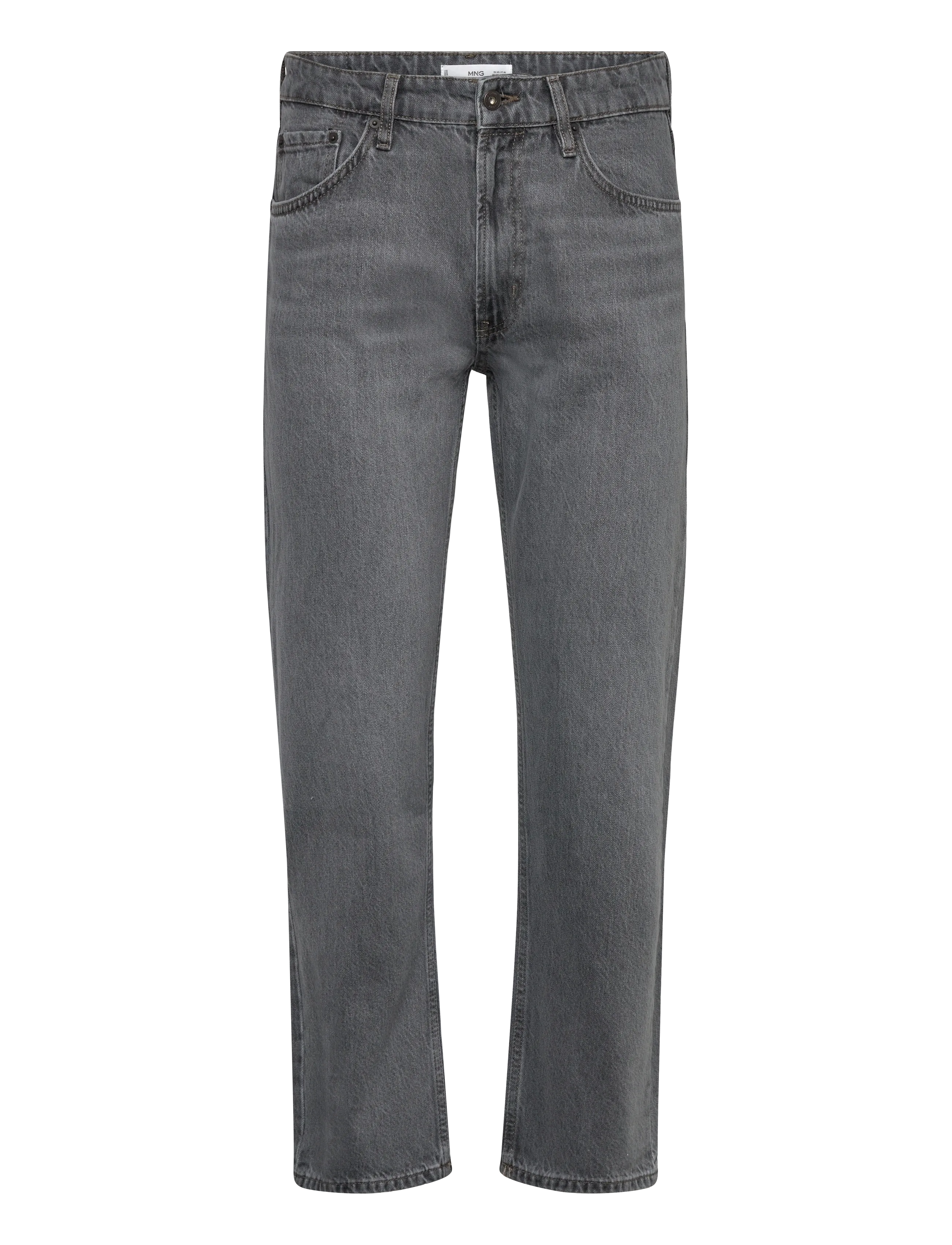 MANGO Moby Straight-Fit Jeans Grau - 40 - Herren