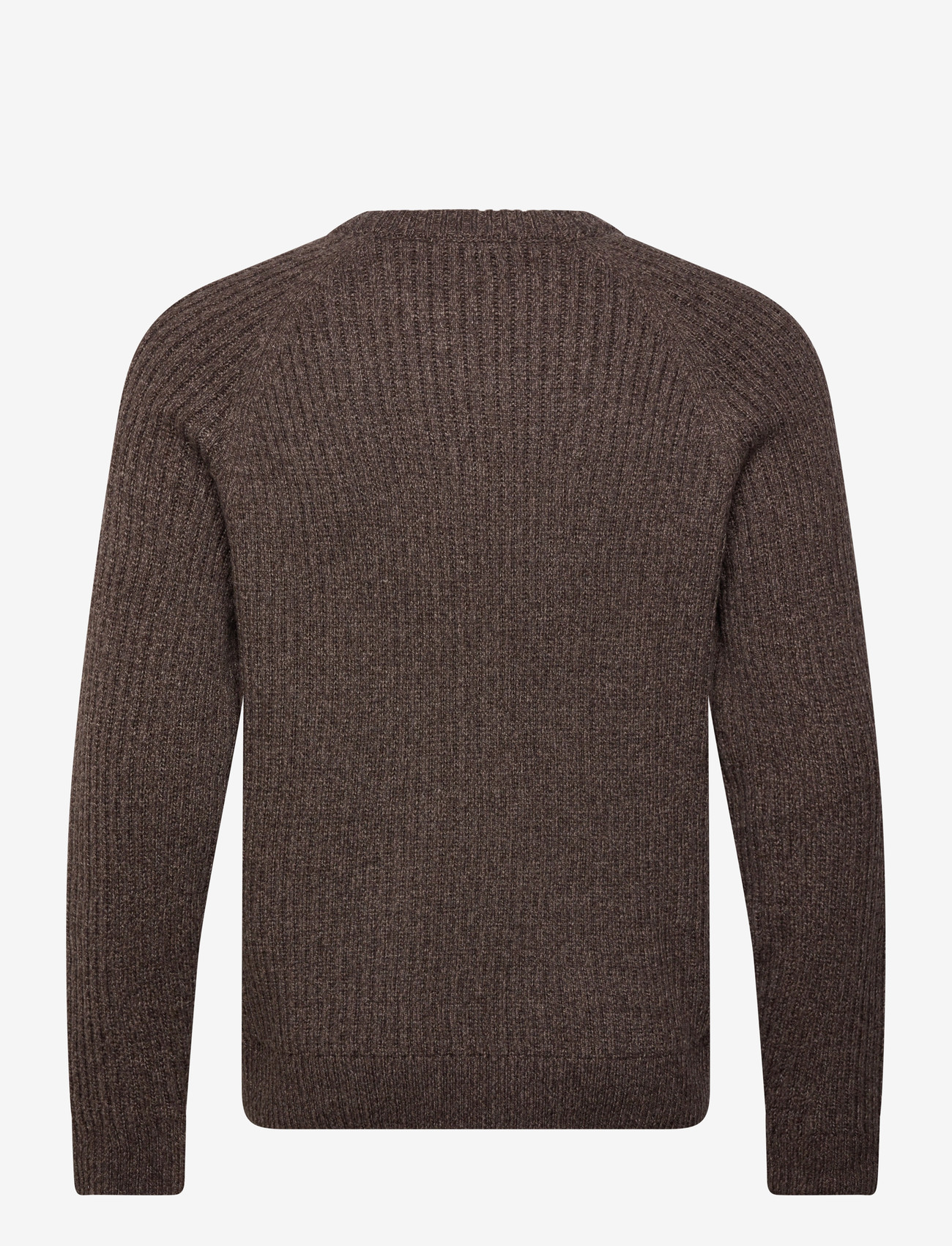 Mango - Wool-blend rib-knit sweater - efterårstøj - dark brown - 2