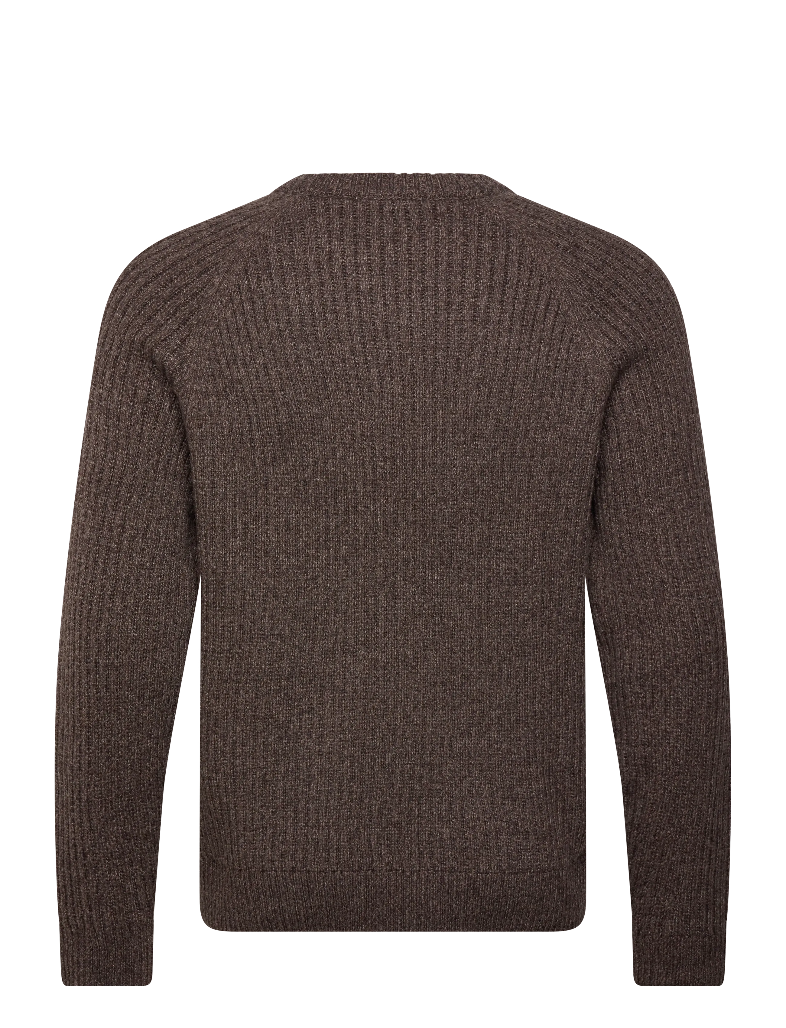 Mango - Wool-blend rib-knit sweater - stickat - dark brown - 2