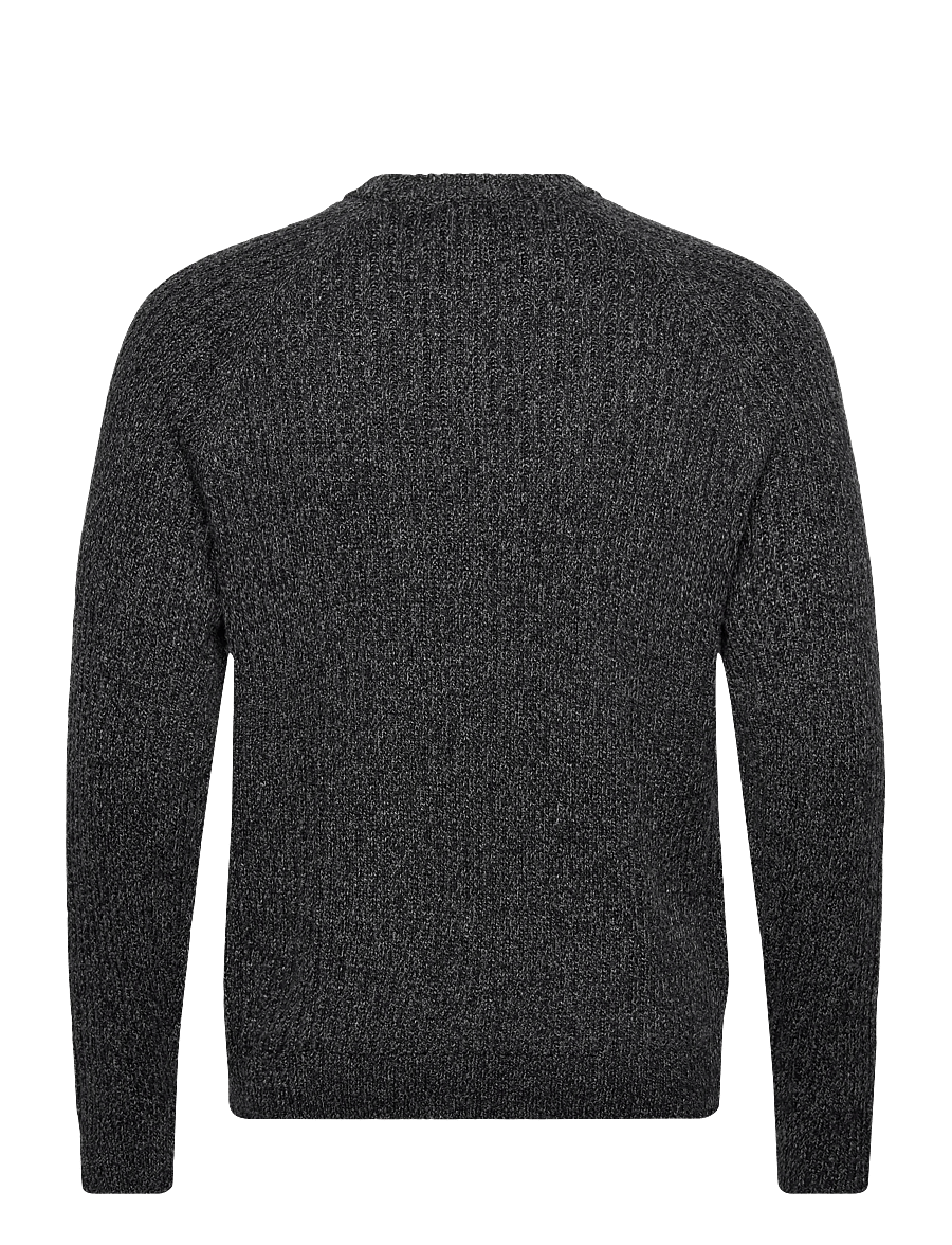 Mango - Wool-blend rib-knit sweater - rundhalsad - dark grey - 2