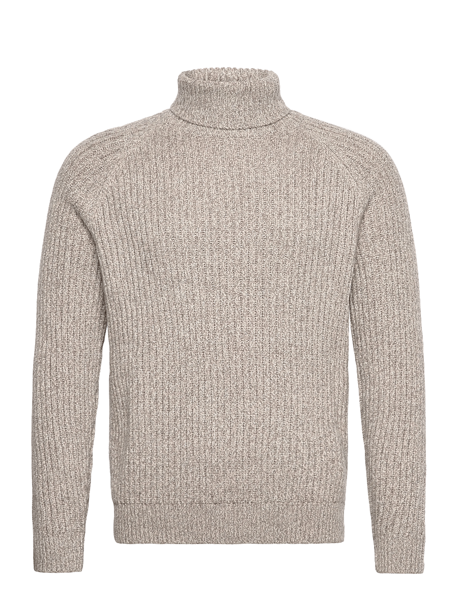Mango - Wool-blend turtleneck sweater - polokrage - light beige - 1