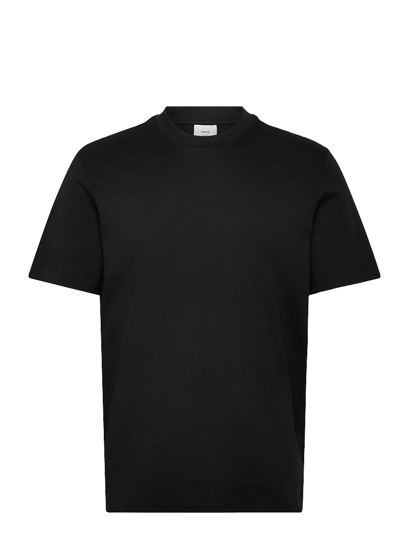 Mango - Medium weight regular fit T-shirt - kortærmede t-shirts - black - 1