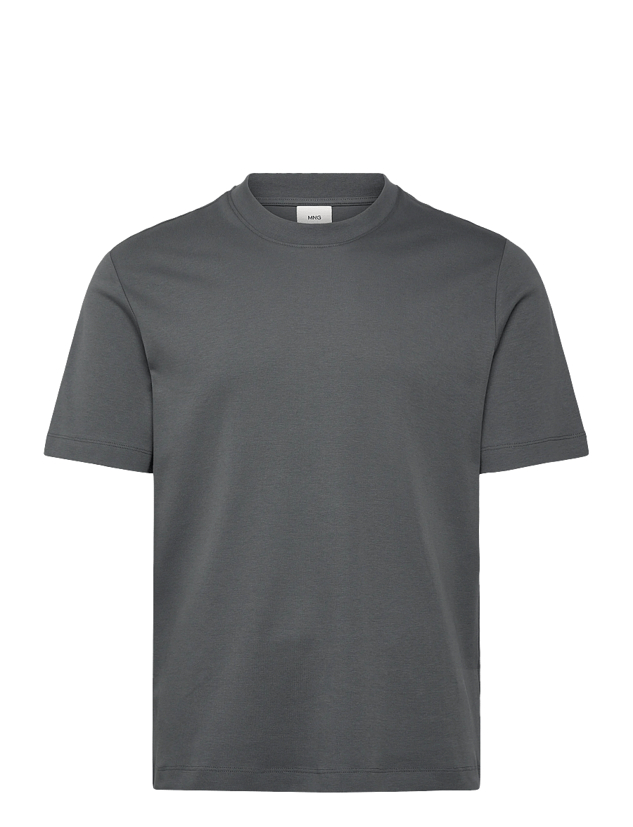 Mango - Medium weight regular fit T-shirt - kortærmede t-shirts - dark blue - 1