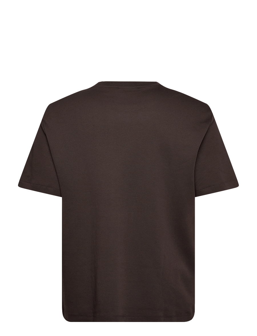 Mango - Medium weight regular fit T-shirt - kortærmede t-shirts - dark brown - 2