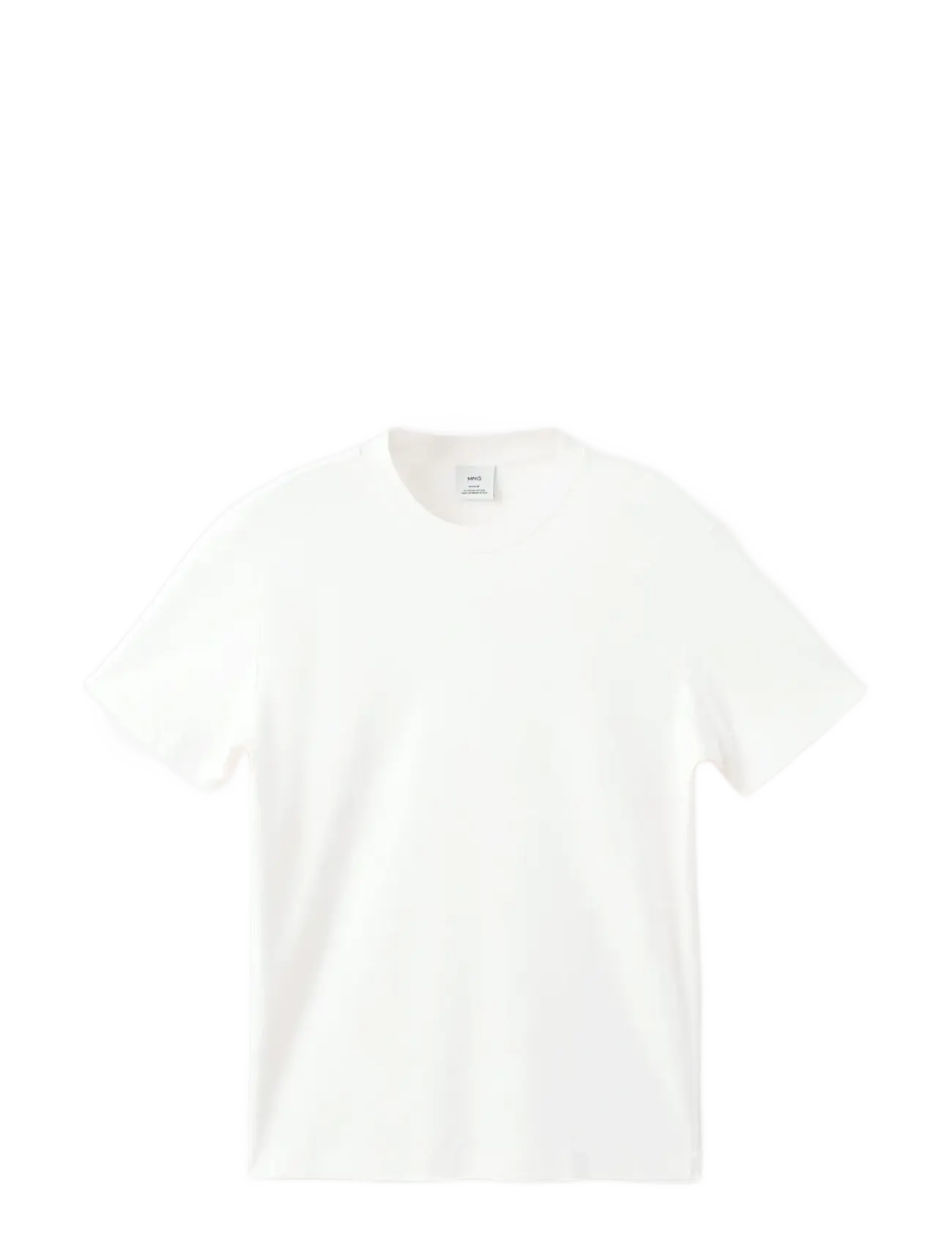 Mango Medium weight regular fit T-shirt - T-Shirts - NATURAL WHITE / white