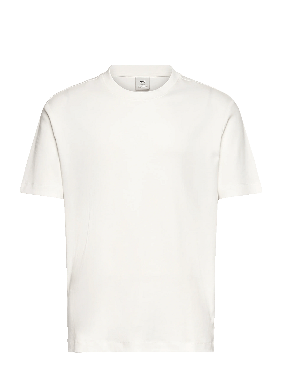 Mango - Medium weight regular fit T-shirt - kortærmede t-shirts - natural white - 1